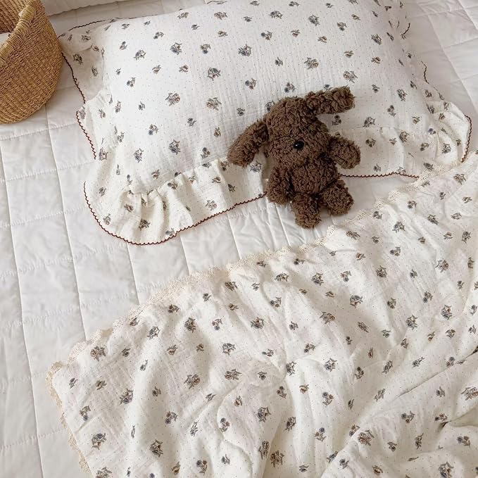 BuLuTu 100% Cotton Muslin Pillow Covers Fit - Image 7