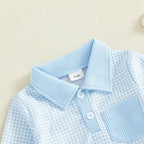 Toddler Baby Boy Fall Clothes Plaid Long Sleeve Sweatshirt Tops + Casual Pants - Image 5