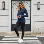GINKANA Maternity Workout Tops Long Sleeve Pregnancy Yoga Shirts - Image 4