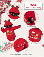 Fommy Newborn Baby Boy Clothes Plaid Letter Print Long Sleeve Hoodies + Long - Image 3
