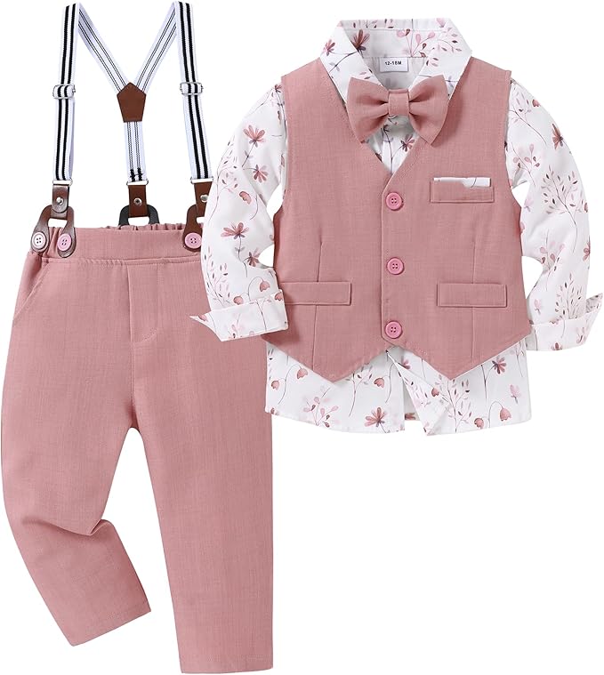 nilikastta Toddler Baby Boy Clothes Suit Gentleman Wedding Outfits Formal Dress by Nilikastta