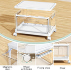 Clear Storage Bins with Lids, 4 Tier Plastic Bins with Wheels, Stackable - Image 3