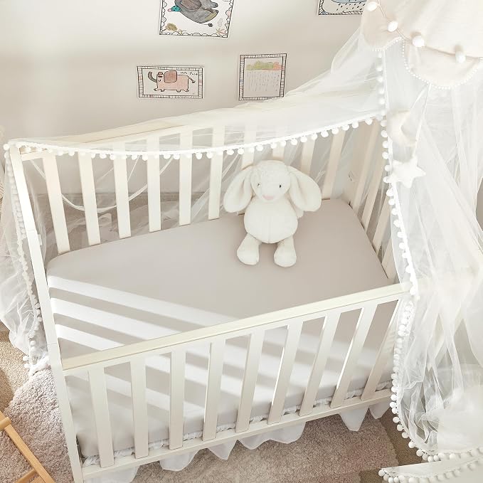 TILLYOU Mini Crib Fitted Sheets 2 Pack - Image 2