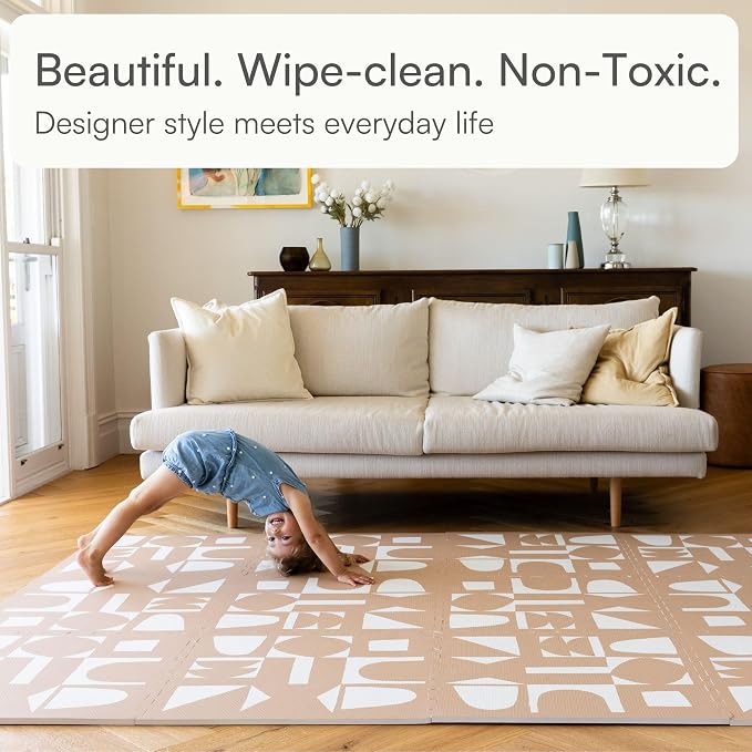 Lillefolk Baby Play Mat for Floor – 6x8ft Terracotta | Soft Non Toxic Premium - Image 2