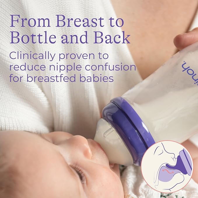 Lansinoh NaturalWave Fast Flow Nipples + 8 oz Anti-Colic Baby Bottles - Image 6