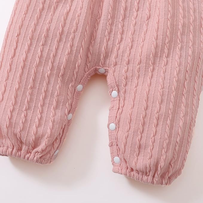 Happy Town Baby Girl Romper Infant Fall Winter Clothes Ruffle Sweater Long - Image 6