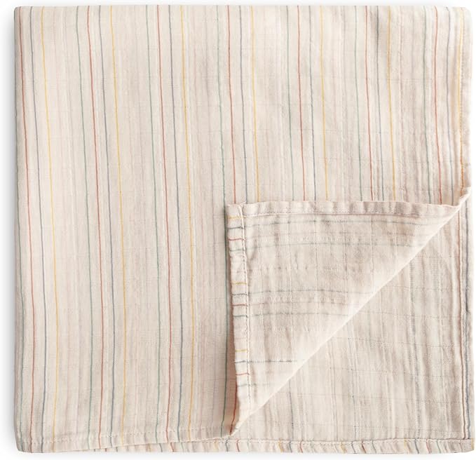 mushie Muslin Baby Swaddle Blanket | 100% Organic Cotton by mushie