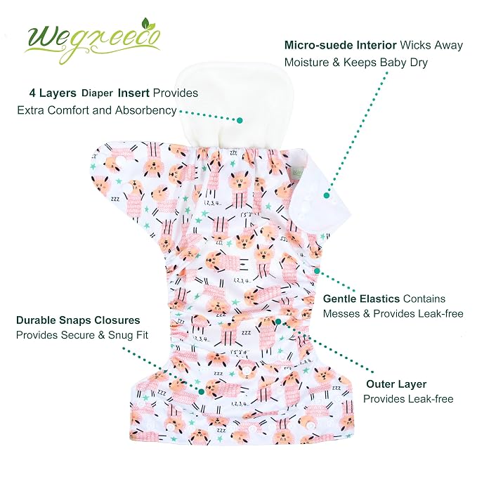 wegreeco Cloth Diapers 6 Pack - Image 2
