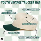 Funky Junque Premium Kids Trucker Hat Vintage Snapback Baseball Cap - Image 4