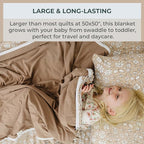 Pobibaby Premium Baby Blanket, Soft Stretchy Quilt - Image 3