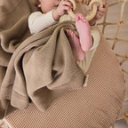Knitted Organic Cotton Baby Blanket- Swaddle Blanket - Image 5