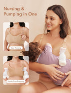 Pumping Bra Hands Free Zip Opening Seamless Nursing Bras - Image 4