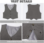 Baby Boy Clothes Suits Infant Gentleman Wedding Outfit Formal Dress Shirt Vest - Image 6