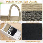 67L Storage Basket for Organizing, Cotton Rope Woven Blanket Basket, Toy - Image 8