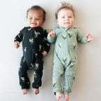 KYTE BABY Unisex Rayon Made From Bamboo Zippered Rompers 0-24 Months - Image 2