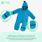 Cuddle Club Fleece Baby Bunting Bodysuit - Image 3