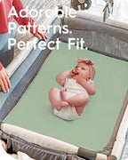 Pack N Play Sheets Fitted for Girls Boys, TotBasic Boho Mini Crib Sheets for - Image 3