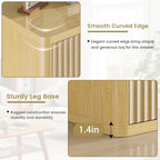Natural 6 Drawers Dresser for Bedroom, Handleless, Modern Fluted Dresser TV - Image 9