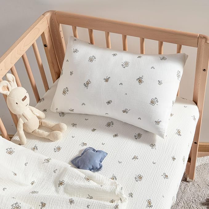 JELLYMONI 2 Pack Muslin Toddler Pillowcase - Image 3