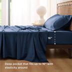 Bedsure Cooling Sheets Twin, Rayon Derived from Bamboo, Breathable & Soft Twin - Image 3