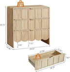 3 Drawer Dresser for Bedroom Set of 2, Modern Closet Chest of Drawers - Image 2