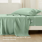 Bedsure Cooling Sheets Twin, Rayon Derived from Bamboo, Breathable & Soft Twin - Image 3