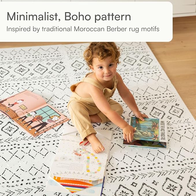 Lillefolk Baby Play Mat for Floor – 6x6ft Boho | Soft Non Toxic Premium EVA - Image 3