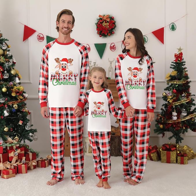 Weixinbuy Family Pajamas Set Christmas Pjs Matching Clothes Pajamas - Image 3