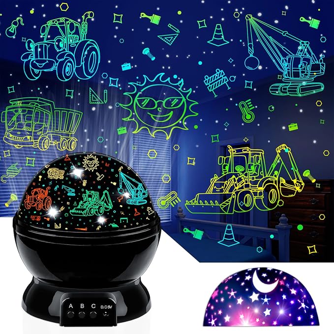 Car Truck Night Light Projector Toys by MOKOQI