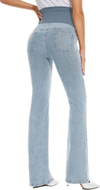 GLAMIX Women's Stretch Maternity Bootcut Jeans - Image 4