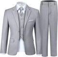 Boy's Suit Formal Slim Fit 5 Pieces Suit Set Blazer Vest Pants by Fesenbo