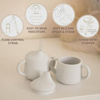 Moonkie Silicone Baby Sippy Cups | 3 Stages Training Cup Straw Cup - Image 3