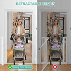 55 inch Retractable Baby Gates, EZIGO Extra Wide Baby Gate - Image 6
