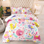 QOOMO Floral Cat Comforter Full Size, Down Alternative, Soft and Lightweight by QOOMOHOME