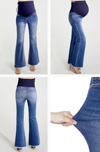 BLENCOT Maternity Jeans for Women Over Belly Pregnancy Pants Comfy Pregnant - Image 2
