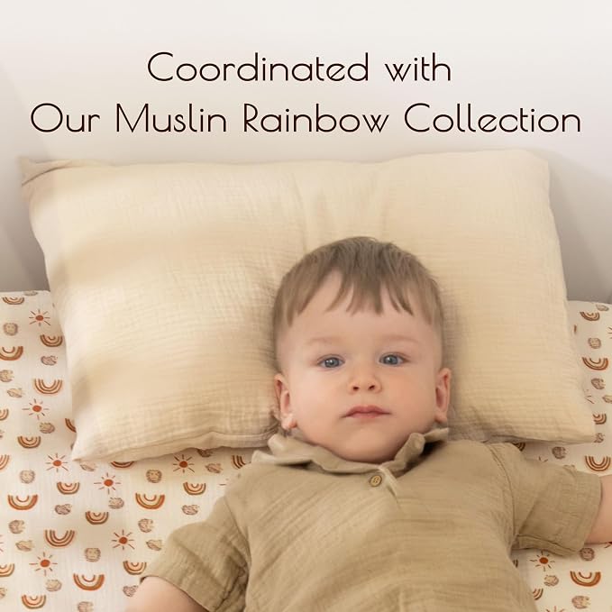 100% Cotton Toddler Pillowcases, 2 Pack Muslin Baby Pillow Cases, 13x20 Toddler - Image 3