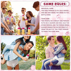 6 Sets Bottle Chug Baby Shower Games Juegos Para Plastic Baby Bottles Bibs - Image 6