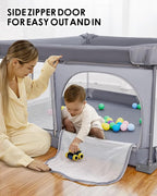 Foldable Baby Playpen, Breathable Mesh, Non-Slip Base, Portable Playpen - Image 4