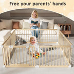 Extra Large Wooden Baby Playpen, Play Pen - Image 7