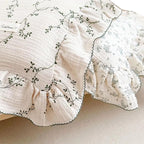 BuLuTu 100% Cotton Muslin Floral Pillowcase Standard Size Soft Breathable Gauze - Image 6