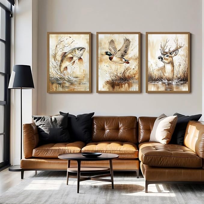 Vintage Animal Wall Art Baby Boy Room Canvas Wall Decor Farmhouse Animal - Image 3