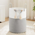 Laundry Basket, Woven Cotton Rope Laundry Hamper, 60L by Artfeel