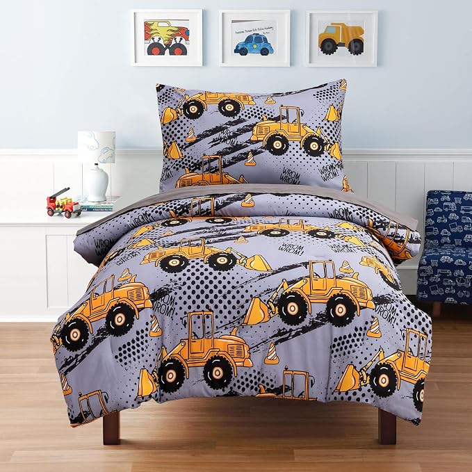 NTBED 4 Pieces Construction Toddler Bedding Set by NTBED