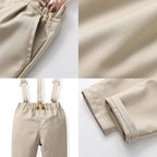 CORATED Toddler Dress Suits Baby Boys Clothes Sets Bowtie Shirts Suspenders - Image 7