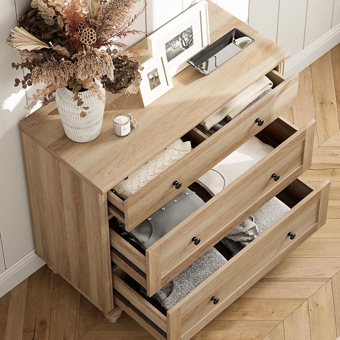 WAMPAT Oak Dresser for Bedroom - Image 7