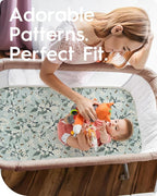 Graco Pack and Play Sheets Fitted, TotBasic Ultra Soft Mini Crib Sheets Boy - Image 3