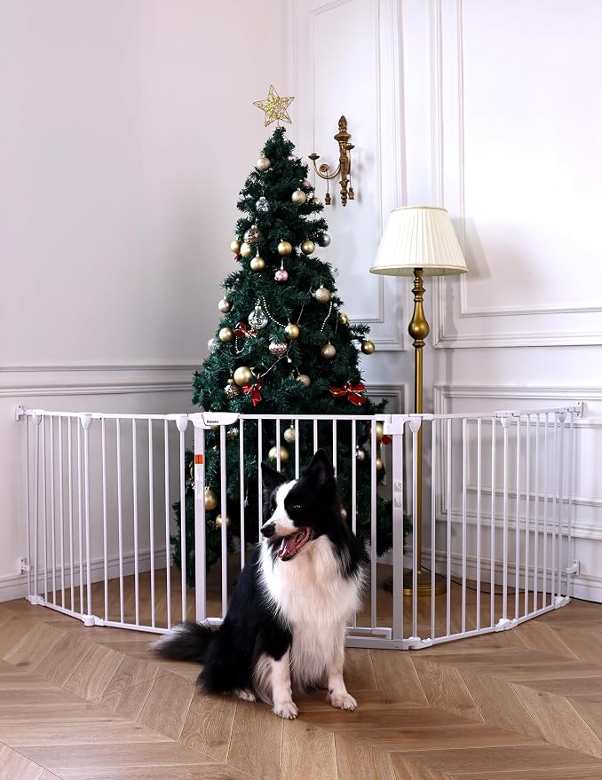 Babelio 102" Extra Wide Baby Gate, Hardware Mounted Pet Gate Indoor, Foldable 5 by BABELIO