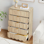 5 Drawer Dresser for Bedroom Set of 2, Modern Closet Chest of Drawers - Image 6