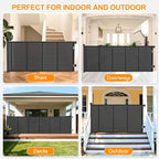 120 Inch Retractable Baby Gates Extra Wide, 41 Inch Reinforced Extra Tall Gate - Image 8