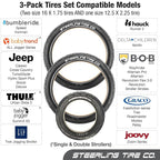 Two 16" x 1.75 Rear and One 12.5" x 2.25 Front Wheel Replacement Tires - Image 4